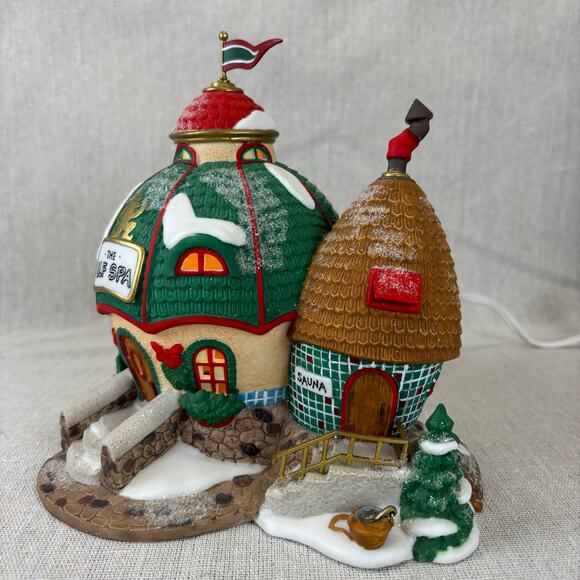 Department 56 North Pole Village Series Elf Spa, Retired 2001 - Picture 2 of 12